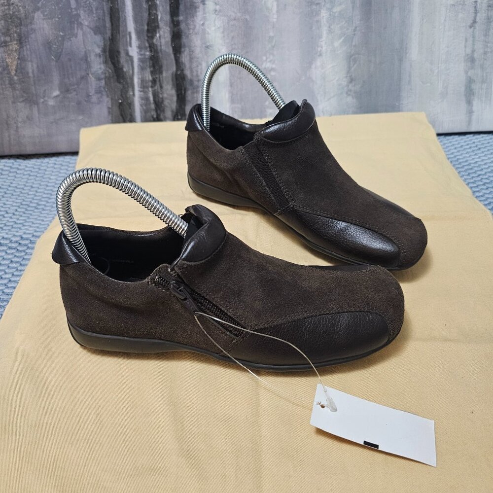 NEW GNWflex Lorene Women’s Brown Suede & Leather Slip-On Loafers | Size 6 - Picture 3 of 8